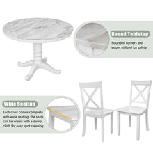 Load image into Gallery viewer, 5 Pieces Dining Table And Chairs Set For 4 Persons, Kitchen Room Solid Wood Table With 4 Chairs
