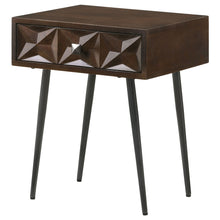 Load image into Gallery viewer, Gibson - Coffee 1 Drawer Rectangular Side Table With Angled Legs - Coffee