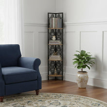Load image into Gallery viewer, Four Tier Corner Bookcase (376534) - Taupe