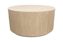 Load image into Gallery viewer, 36" Solid Wood Round Distressed Coffee Table - Natural