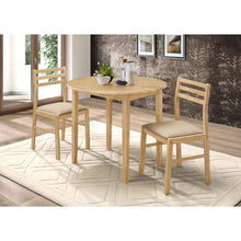 Load image into Gallery viewer, 3 Piece Dining Set With Drop Leaf Table And Upholstered Chairs