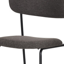 Load image into Gallery viewer, Upholstered Fabric Metal Open Back Dining Side Chair - Black