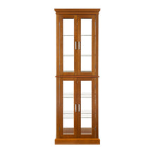 Load image into Gallery viewer, Curio Cabinet Lighted Curio Diapaly Cabinet With Adjustable Shelves And Mirrored Back Panel, Tempered Glass Doors (6 Tier), (E26 Light Bulb Not Included)