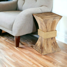 Load image into Gallery viewer, Solid Wood Manufactured Wood Square End Table - Natural