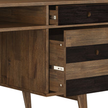 Load image into Gallery viewer, Clarkson - Desk With Side Drawers - Rustic Natural Aged Brown