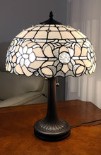 Load image into Gallery viewer, Metal Two Light Candlestick Vintage Look Table Lamp With White Shade - Dark Brown