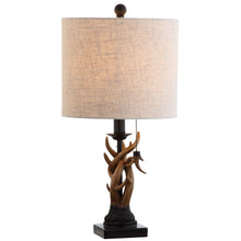 Load image into Gallery viewer, 21'' Table Lamp With Drum Shade - Brown