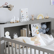 Load image into Gallery viewer, Bed With Headboard Storage Rack, 2 Under Bed Drawers, 3 Side Guardrails For Safety