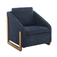 Load image into Gallery viewer, Modern Upholstered Armchair With Wooden Side Frame