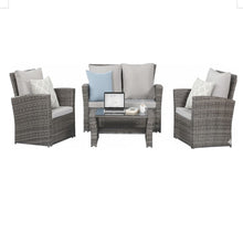 Load image into Gallery viewer, Modern Patio Set With Table And Cushions