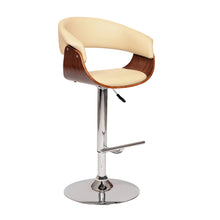 Load image into Gallery viewer, Swivel Low Back / Adjustable Height Bar Chair - Cream / Silver