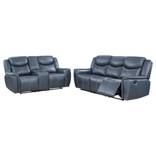 Load image into Gallery viewer, Stanwicke - 2 Piece Motion Reclining Sofa Set With Contrast Stitching - Blue