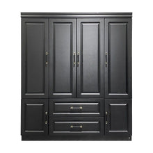 Load image into Gallery viewer, 71" Wood Six Door Two Drawer Combo Dresser - Black