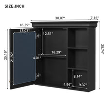 Load image into Gallery viewer, Wall Mounted Bathroom Medicine Cabinet With Mirror And Adjustable Storage With Soft Close Hinges