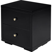 Load image into Gallery viewer, 19" Two Drawer Nightstand - Black