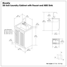 Load image into Gallery viewer, Murphy - Laundry Cabinet & Faucet And Stainless Steel Sink
