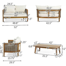 Load image into Gallery viewer, Outdoor Seating Group With Cushions And Coffee Table