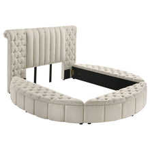 Load image into Gallery viewer, Santiago - Upholstered Round Storage Bed With Built In Charging Ports