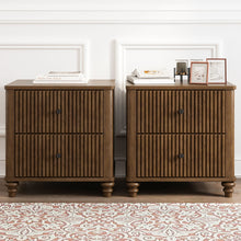 Load image into Gallery viewer, Modern Fluted Nightstand With 3 Drawers