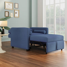 Load image into Gallery viewer, 3 In 1 Convertible Sleeper Chair With Adjustable Backrest, Lounger Chair Turns Into Bed