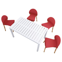 Load image into Gallery viewer, 4 Piece Set Of Single Chairs With Long Table