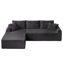 Load image into Gallery viewer, Modular Sectional With Arched Armrests, Includes 3 Back Cushions & 2 Throw Pillows