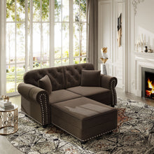Load image into Gallery viewer, Upholstered Sofa Set With Nailhead Trim And Rolled Armrests, Includes Pillows