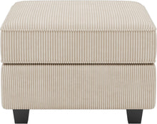 Load image into Gallery viewer, Corduroy Storage Ottoman - Beige / Black
