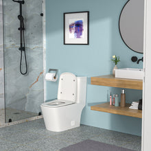 Load image into Gallery viewer, 1 Piece Toilet & Dual Flush And Soft Closing Seat - White