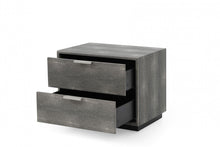 Load image into Gallery viewer, 19" Shagreen Two Drawer Nightstand - Gray
