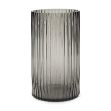 Load image into Gallery viewer, Cylinder Ribbed Table Vase (608312) - Black