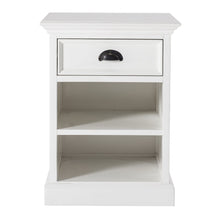 Load image into Gallery viewer, One Drawer Solid Wood Nightstand - Distressed White