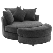 Load image into Gallery viewer, 360° Swivel Accent Barrel Chair With Storage Ottoman & 4 Pillows, Modern Leisure Chair Round Accent For Living Room