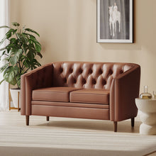 Load image into Gallery viewer, Sophisticated Loveseat With Diamond Stitched Detailing