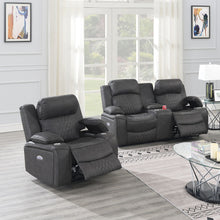 Load image into Gallery viewer, Power Motion Living Room Set With USB Port, Adjustable Headrest, Cup Holder