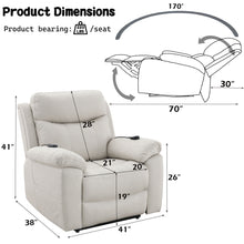 Load image into Gallery viewer, Chriki - Power Motion Recliner & Lift Heating Massage Chair - Beige