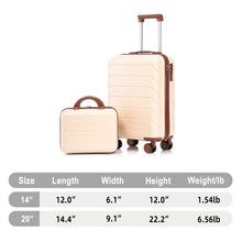 Load image into Gallery viewer, Spinner Luggage Set With Combination Lock
