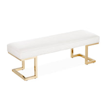 Load image into Gallery viewer, Belmont Place - Bed Bench - White / Gold