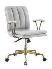 Load image into Gallery viewer, Damir - Vintage Top Grain Leather Office Chair - Antique White / Vintage