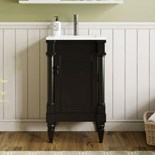 Load image into Gallery viewer, Bathroom Vanity With Sink, Storage Cabinet With Door, Drop In Sink, Compact Freestanding Design