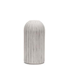 Load image into Gallery viewer, Striped Cylinder Floor Vase (608582) - Gray / White
