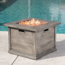 Load image into Gallery viewer, Outdoor Patio Square Gas Burning Mgo Fire Pit, Tank Inside, 40000 Btu