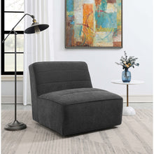 Load image into Gallery viewer, Manhattan - Swivel Tufted Chair Armless Accent Chair, 360 Degree Swivel Base - Charcoal