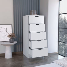 Load image into Gallery viewer, 18" Five Drawer Standard Chest - White