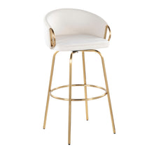 Load image into Gallery viewer, Claire - Contemporary / Glam Fixed Height Bar Stool (Set of 2) Round Footrest (Set of 2)