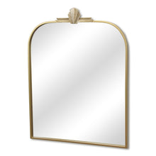 Load image into Gallery viewer, 31" Metal Art Deco Arch Accent Mirror - Gold