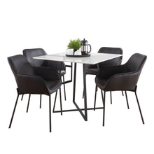 Load image into Gallery viewer, Cosmo Daniella - 5 Piece Contemporary Square Dining Set - Black / White