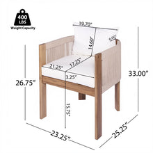 Load image into Gallery viewer, Matera - Patio Dining Chair (Set of 2) With Wraparound Back And Removable Cushion Cover - Teak / Beige