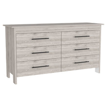 Load image into Gallery viewer, 59" Six Drawer Double Dresser - Light Gray