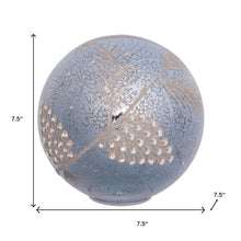 Load image into Gallery viewer, Pinecone Tabletop Sculpture With LED (Set of 2) - Blue / Gray